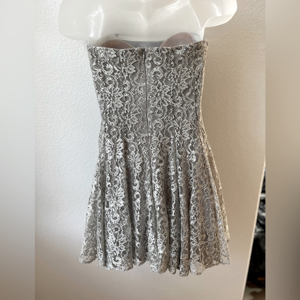 Cache strapless silver sparkly dress size 6 - Picture 7 of 7